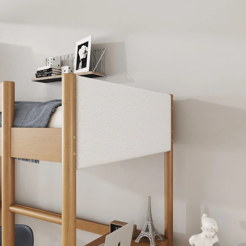 Twin Size Loft Bed with Desk