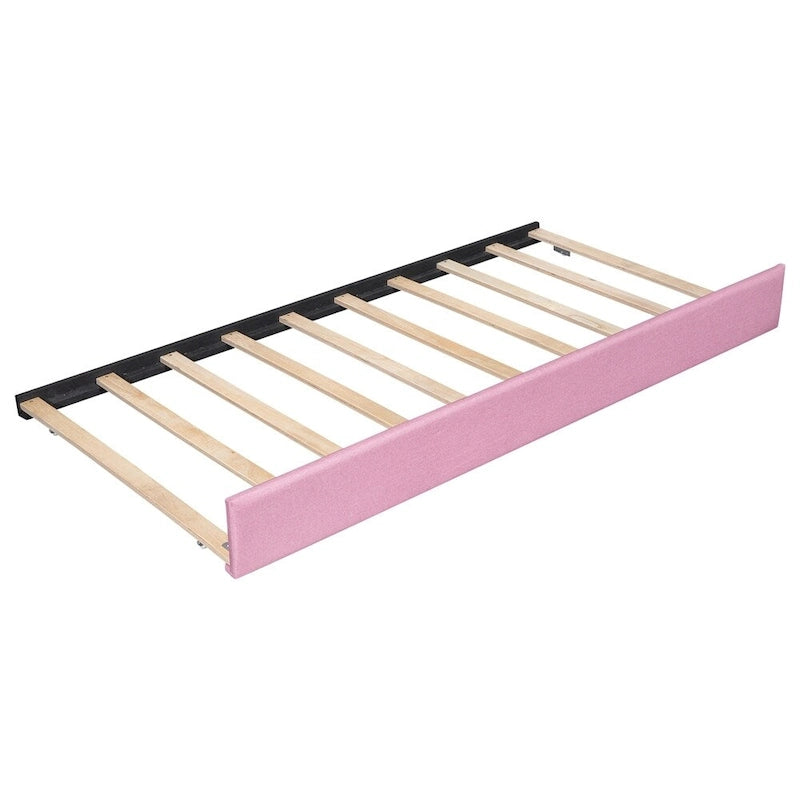 Full XL Size Upholstered Tufted Button Platform Bed