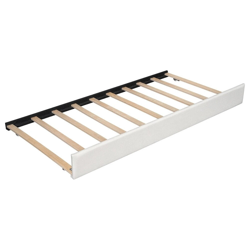 Full XL Size Upholstered Tufted Button Platform Bed