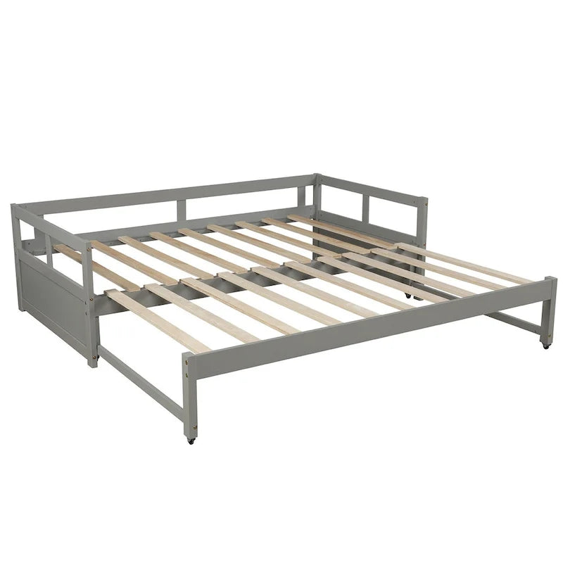 Grey Twin Pine Daybed with Trundle