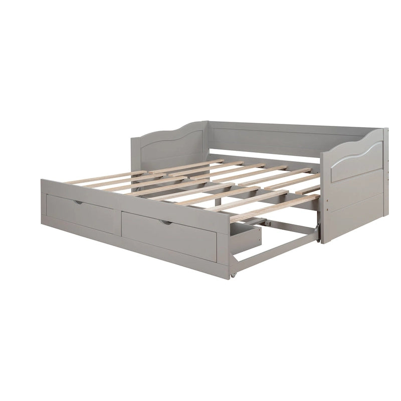 Daybed with Trundle Bed and Storage Drawers