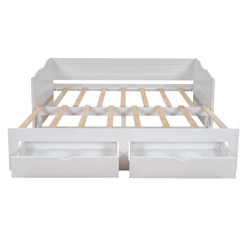Daybed with Trundle Bed and Storage Drawers