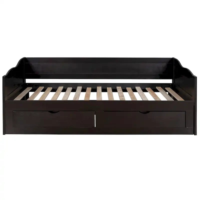 Daybed with Trundle Bed and Storage Drawers