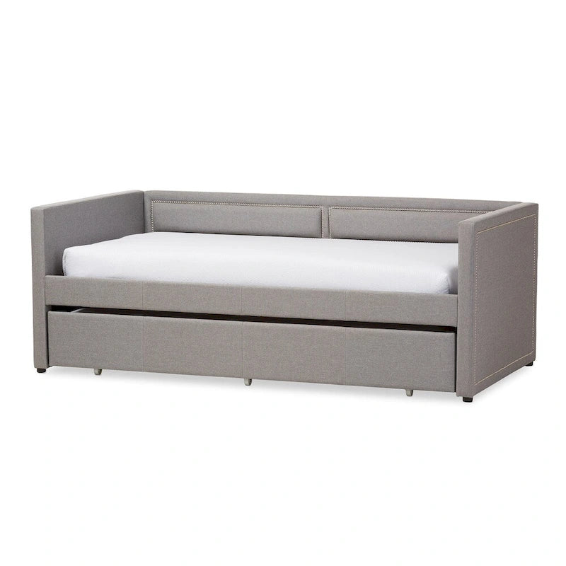 Contemporary Fabric Daybed with Trundle
