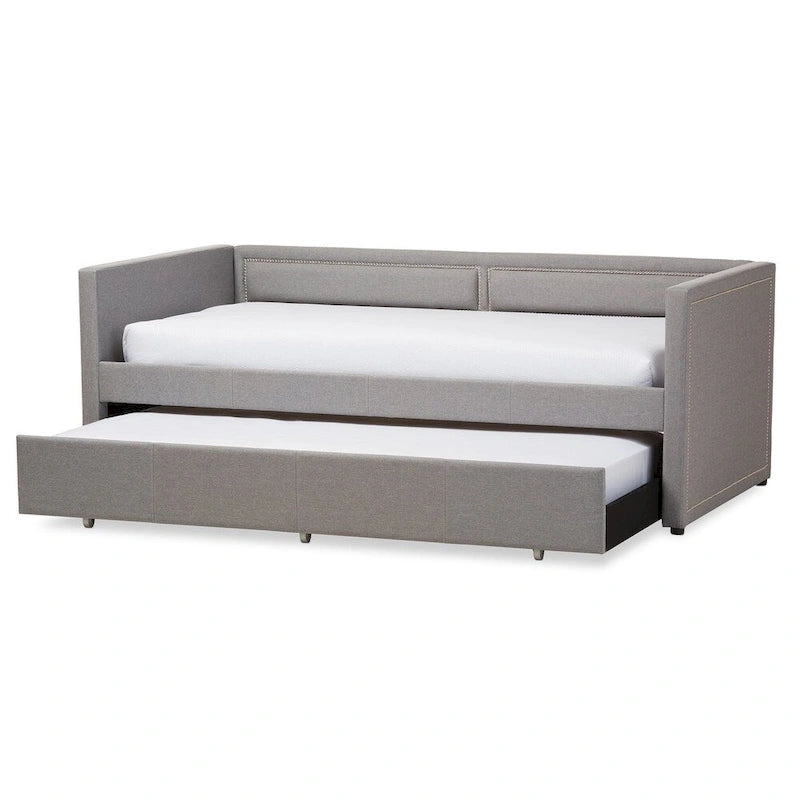 Contemporary Fabric Daybed with Trundle