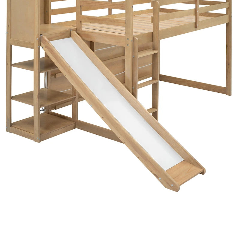 Twin Size Wood House Loft bed