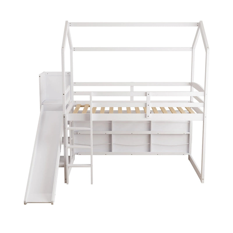 Twin Size Wood House Loft bed