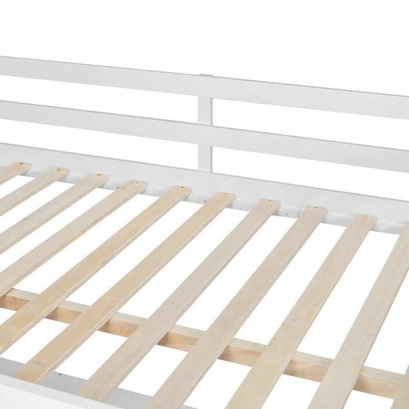 Full Size Loft Bed with U-shaped Desk
