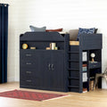 Loft Bed with Desk, Armoire and Storage